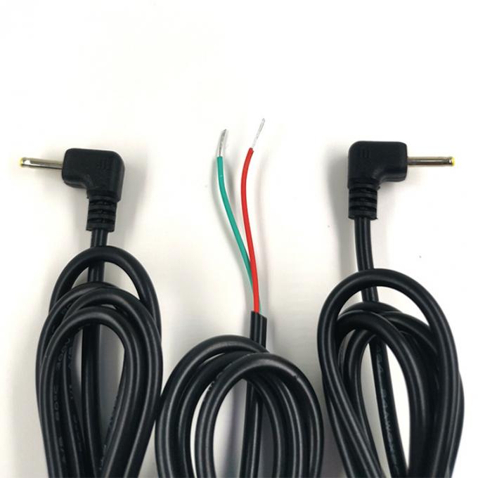 Custom 90 Graus ângulo DC Barril Jack 2.5x0.7mm para despojado Tinta Barro cabo final 5