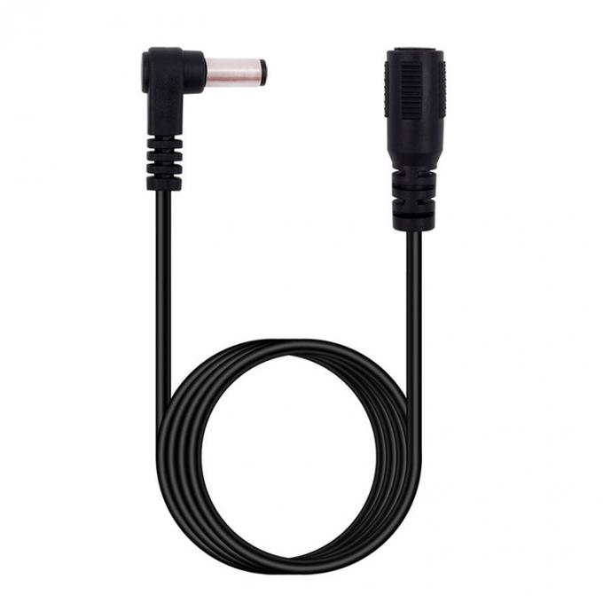 Ângulo de 90 graus Conector masculino para feminino 5.5x2.1mm Jack de barril cabo de extensão de energia DC 1