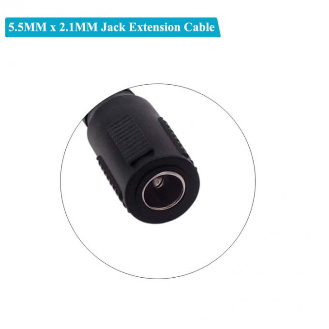 Ângulo de 90 graus Conector masculino para feminino 5.5x2.1mm Jack de barril cabo de extensão de energia DC 5