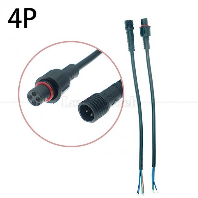 Customização Impermeável 2pin 3pin 4pin M12 Conector Cable para LED 5