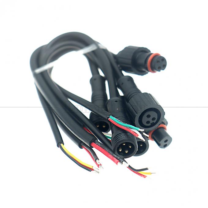 Personalização IP67 IP68 impermeável M12 2pin 3 pin 4pin M12 DC para abrir fios nus cabo final para luz LED 7