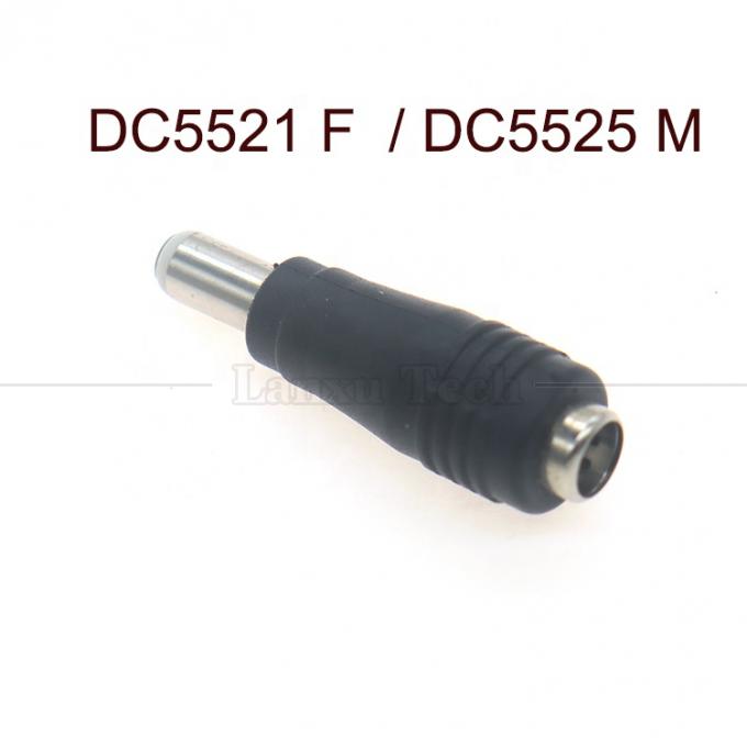 5.5x2.1mm Mulher para 5.5x2.5mm Plug Macho DC Power Barrel Jack Conector Converter Adaptador 2