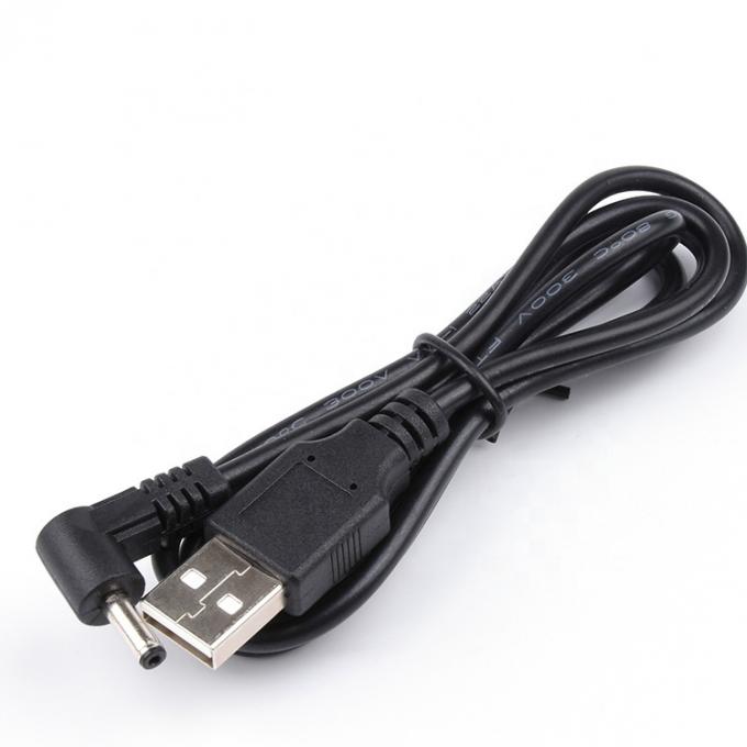 Ângulo de 90 graus personalizado 1m USB para DC macho 3.5x1.35mm cabo de extensão de energia 4
