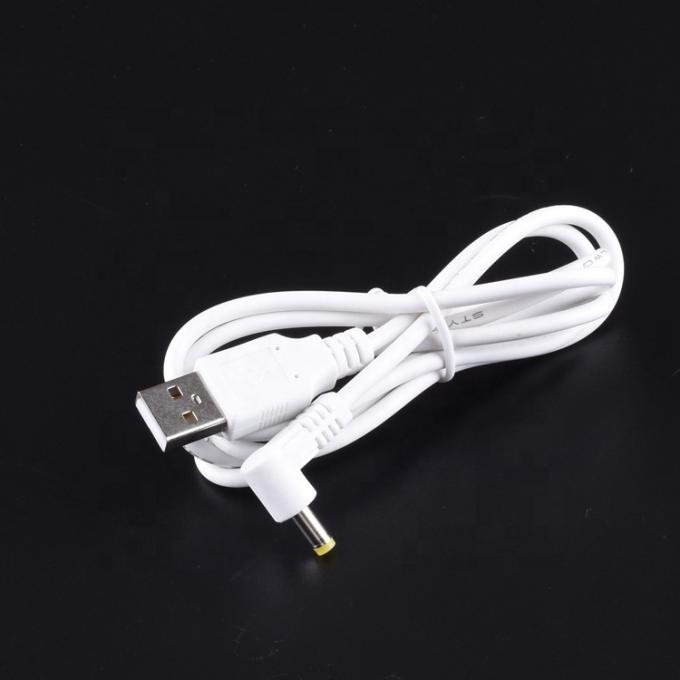 Ângulo de 90 graus Forma L 1m USB para DC Macho 4.0x1.7mm cabo de carregador de extensão 1