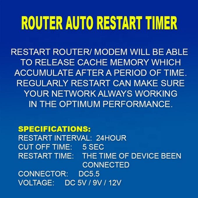 DC 5V 9V 12V 15V Controlador automático Alimentação desligada Reiniciar Refrescar WiFi Router Restarter automático Timer 0