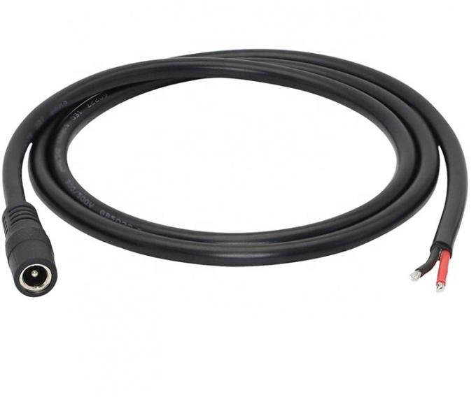 1M 2M 3M DC Supply Input Barrel Jack 2.1x5.5mm macho Fêmea Socket para abrir Pigtail DC Power Cable 6
