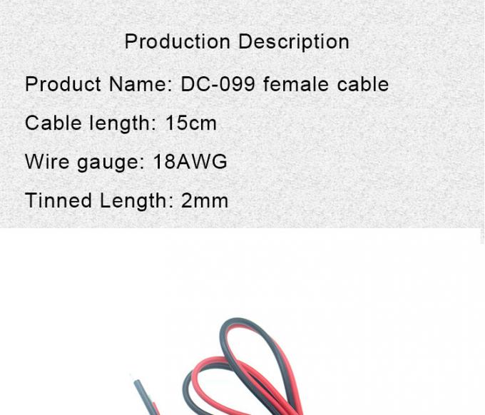 18awg 10a metal rosca fêmea soquete montagem dc099 5.5x2.1mm 5.5x2.5mm painel montagem conector trança dc power jack cabo 1
