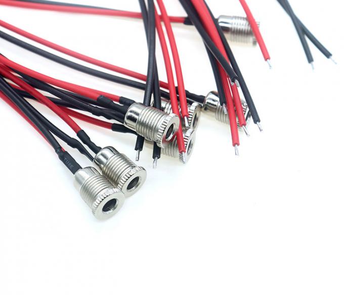 18awg 10a metal rosca fêmea soquete montagem dc099 5.5x2.1mm 5.5x2.5mm painel montagem conector trança dc power jack cabo 6