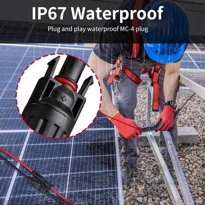 10AWG 6mm Cable Solar à prova d'água Adaptador de painel solar Fio Cable de extensão solar com conectores femininos e masculinos Kit de ferramentas de cabo 5