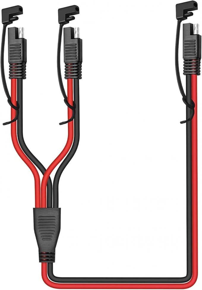14AWG SAE DC Power Automotive Connector Cable Y Splitter 1 a 2 SAE Extension Cable para RV Caravan Painéis solares Carregamento da bateria 1