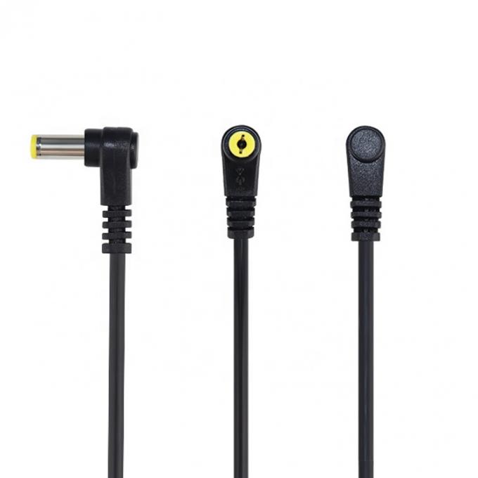 Ângulo de 90 graus Macho DC 2.1x5.5 Jack de barril para abrir 3