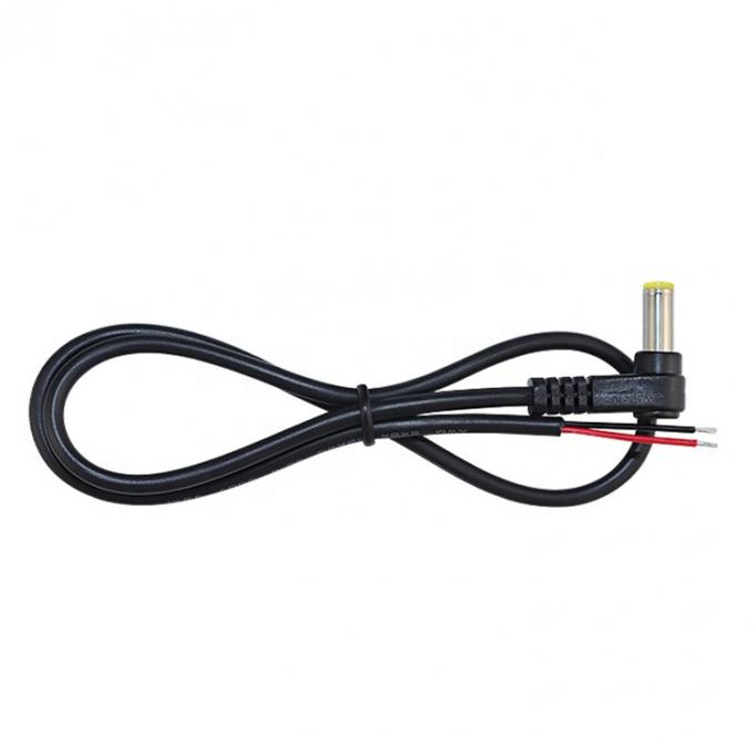 Ângulo de 90 graus Macho DC 2.1x5.5 Jack de barril para abrir 4