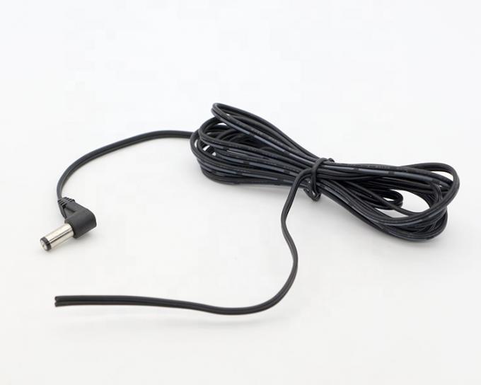 90 graus ângulo direito DC Barril Jack 2.1x5.5mm macho fêmea para o final livre Pigtail aberto cabo de alimentação DC 1