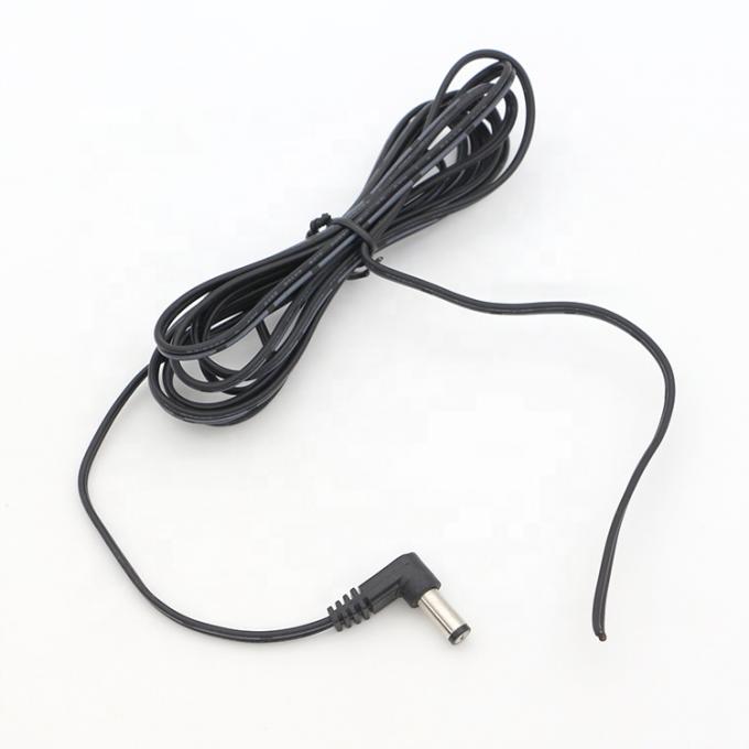 90 graus ângulo direito DC Barril Jack 2.1x5.5mm macho fêmea para o final livre Pigtail aberto cabo de alimentação DC 5