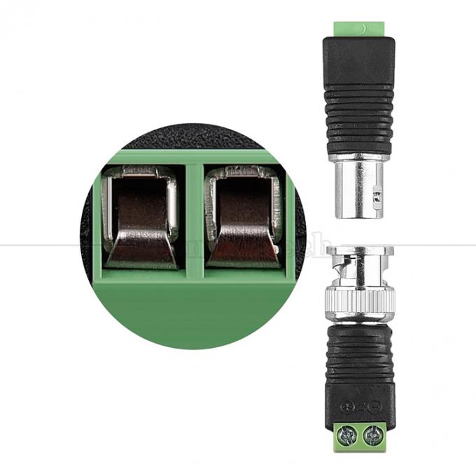 2 pin solderless parafuso terminal BNC macho conector feminino adaptador de energia para câmera de vigilância 2