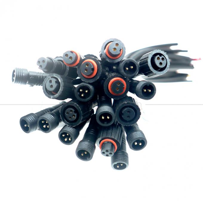 Personalização IP67 IP68 impermeável M12 2pin 3 pin 4pin M12 DC para abrir fios nus cabo final para luz LED 6