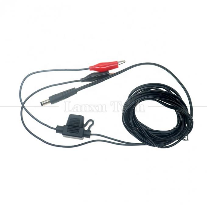 12V DC 5.5X2.1mm para clipes de jacaré cabo de alimentação de fusível para Trail Camera 1