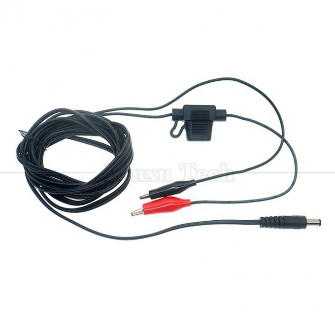 12V DC 5.5X2.1mm para clipes de jacaré cabo de alimentação de fusível para Trail Camera 5