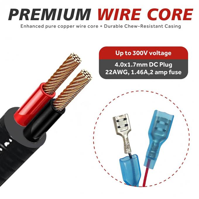 Capa de metal resistente à mastigação DC 5.5x2.1mm 4.0x1.7mm para conector de espadas cabo de extensão de energia para câmeras de rastreamento 5