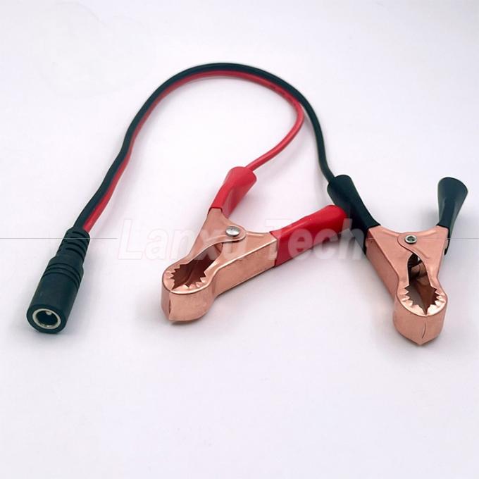 Homem Fêmea Jack DC Plug 5.5x2.1mm para Alligator Clips Car Car carregador cabo de alimentação 0