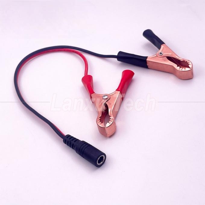 Homem Fêmea Jack DC Plug 5.5x2.1mm para Alligator Clips Car Car carregador cabo de alimentação 2