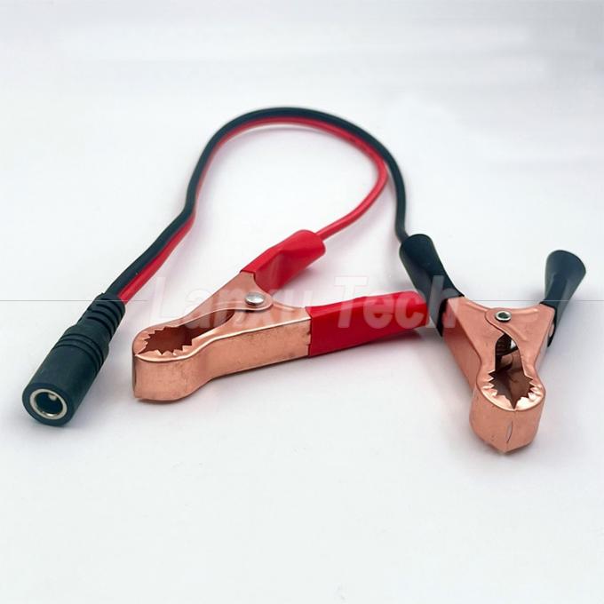 Homem Fêmea Jack DC Plug 5.5x2.1mm para Alligator Clips Car Car carregador cabo de alimentação 4