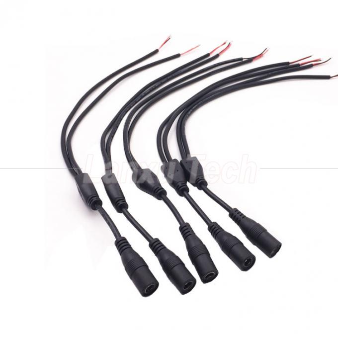 DC macho feminina 5.5x2.1mm Jack Splitter cabo de extensão de energia para luz LED Câmera de vigilância de vídeo 6