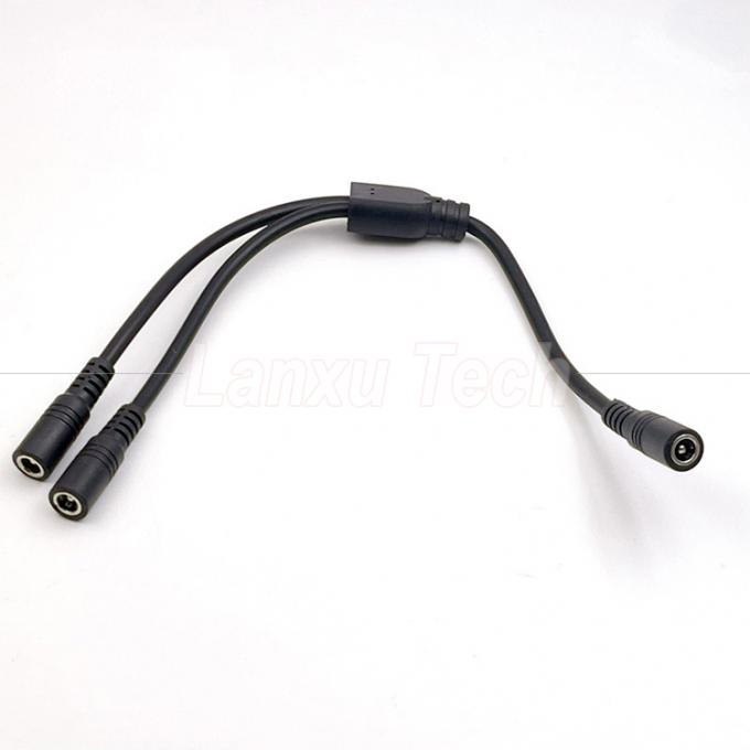 1 Fêmea para 2 vias Fêmea DC 5.5x2.1mm Splitter cabo de extensão de energia para câmeras de segurança CCTV LED Strip Light 4