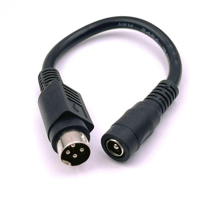 4 pines Mini DIN para DC Jack Feminino 5.5x2.1mm cabo de extensão de energia para câmera DVD TV PC impressora de código de barras 0