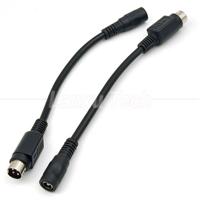 4 pines Mini DIN para DC Jack Feminino 5.5x2.1mm cabo de extensão de energia para câmera DVD TV PC impressora de código de barras 4