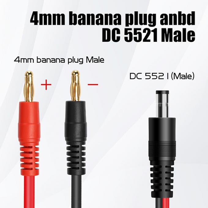 12v DC 5.5mm X 2.1mm macho para 4mm Plug Banana Cable 4