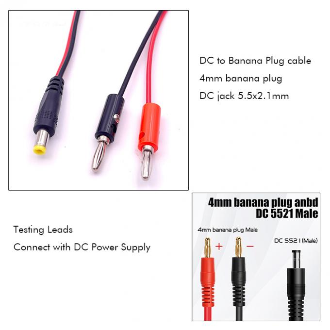 12v DC 5.5mm X 2.1mm macho para 4mm Plug Banana Cable 2