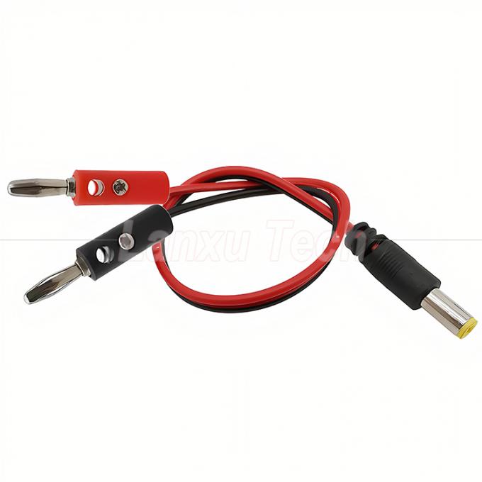 12v DC 5.5mm X 2.1mm Jack de barril masculino para 4mm Banana Plugs Test Leads Cable de energia 2