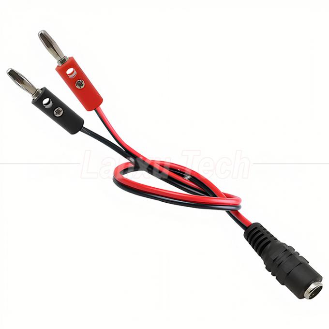 12v DC 5.5mm X 2.1mm Jack de barril masculino para 4mm Banana Plugs Test Leads Cable de energia 3