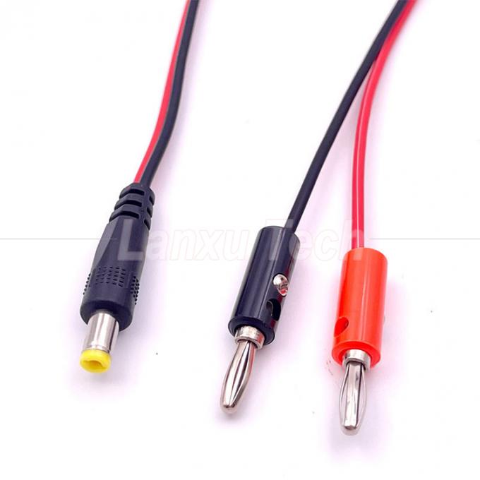 12v DC 5.5mm X 2.1mm Jack de barril masculino para 4mm Banana Plugs Test Leads Cable de energia 5