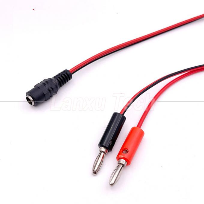 12v DC 5.5mm X 2.1mm Jack de barril masculino para 4mm Banana Plugs Test Leads Cable de energia 6
