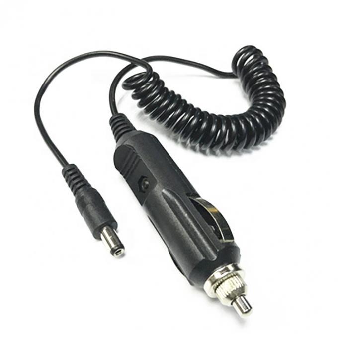 12V Spring Coiled Car DC Jack 5.5x2.1mm Cable de extensão do isqueiro de cigarros 4