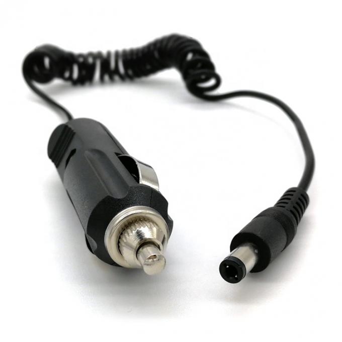 12V Spring Coiled Car DC Jack 5.5x2.1mm Cable de extensão do isqueiro de cigarros 1