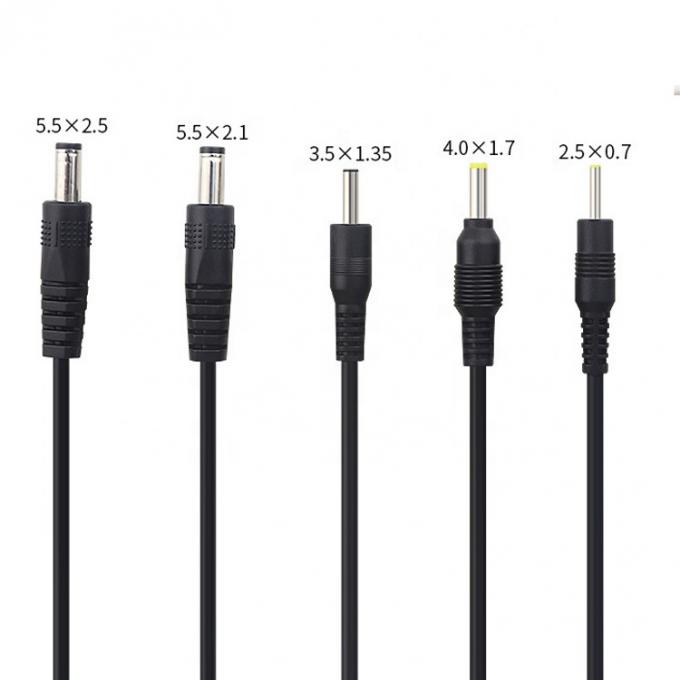 Personalização USB para DC 2.1x5.5mm 2.5x5.5mm 1.35x3.5mm 2.5x0.7mm 4.0x1.7mm Cabo de alimentação 3