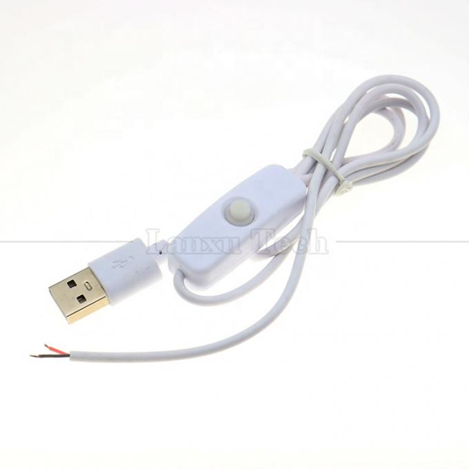 DIY 1m Controlador de ligação e desligação Comboio de comutação USB de fio aberto para lâmpada de tira de luz LED 0