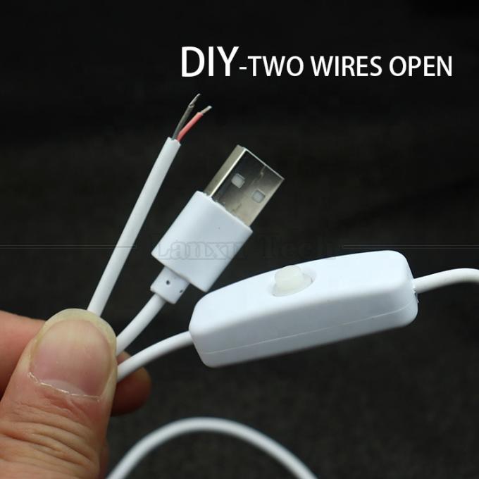 DIY 1m Controlador de ligação e desligação Comboio de comutação USB de fio aberto para lâmpada de tira de luz LED 1