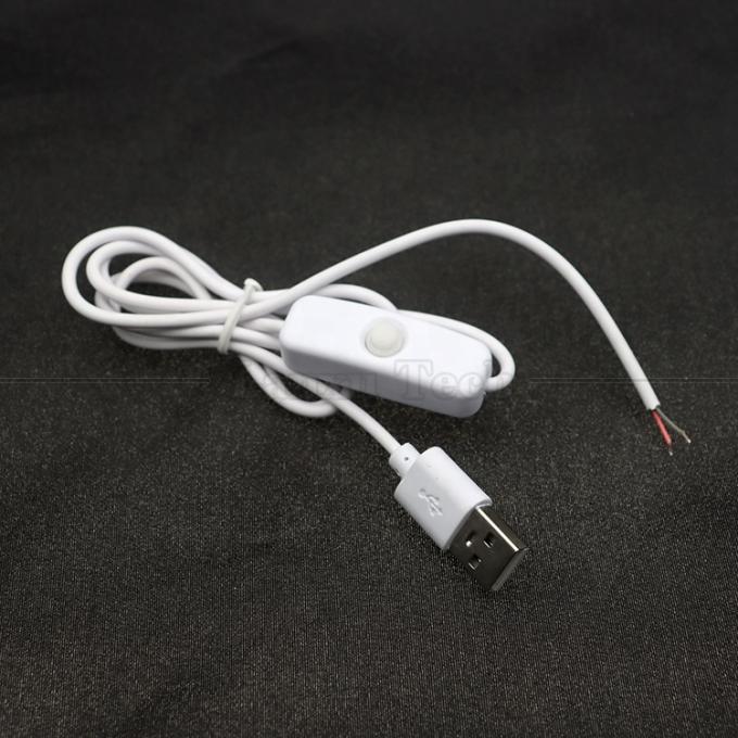 DIY 1m Controlador de ligação e desligação Comboio de comutação USB de fio aberto para lâmpada de tira de luz LED 3