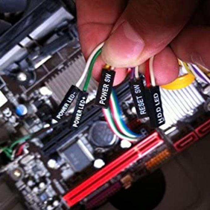 PC Case Computador Motherboard HDD Reset ATX Switch on off Cable de alimentação com luz LED 0