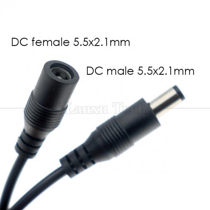 12V Homem para Mulher 5.5x2.1 Barril Jack DC Power Led Dimmer Switch Cable para luz LED 3