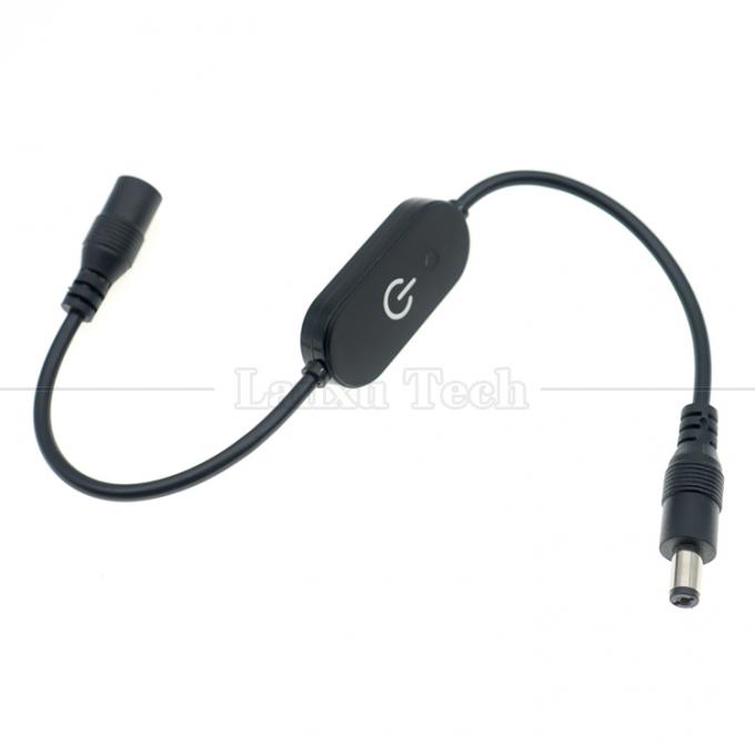 12V Homem para Mulher 5.5x2.1 Barril Jack DC Power Led Dimmer Switch Cable para luz LED 0