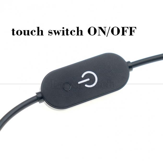 12V Homem para Mulher 5.5x2.1 Barril Jack DC Power Led Dimmer Switch Cable para luz LED 1