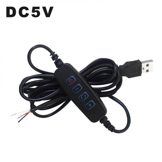 Interruptor de atenuação de energia de 5 V Cable de carregador USB para faixa LED 1