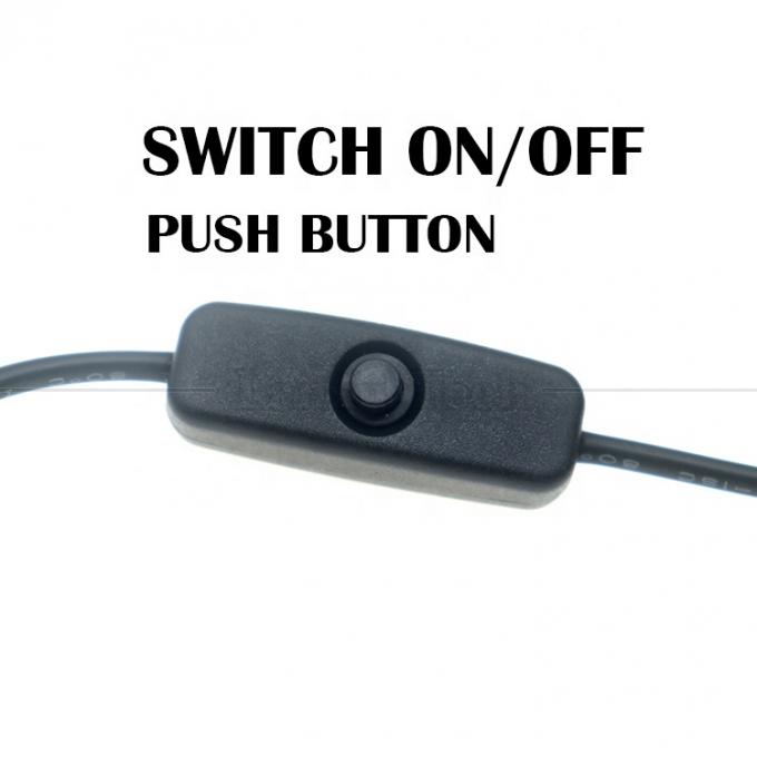 12V LED Strip Light Power on off Switch Conector USB para cabo de carregamento de conversor de fio aberto 3