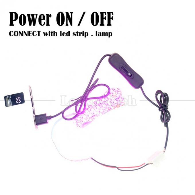 Alimentação ON OFF 1M USB A macho para abrir cabo de carregador de fio nu em lata com botão 304 Switch 0