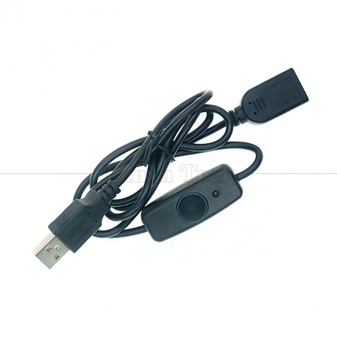 Indicador Luz Azul Capa de Silício Impermeável Botão de Pressão Homem para Fêmea Comutador de Alimentação ON OFF Cabo de Extensão USB 0